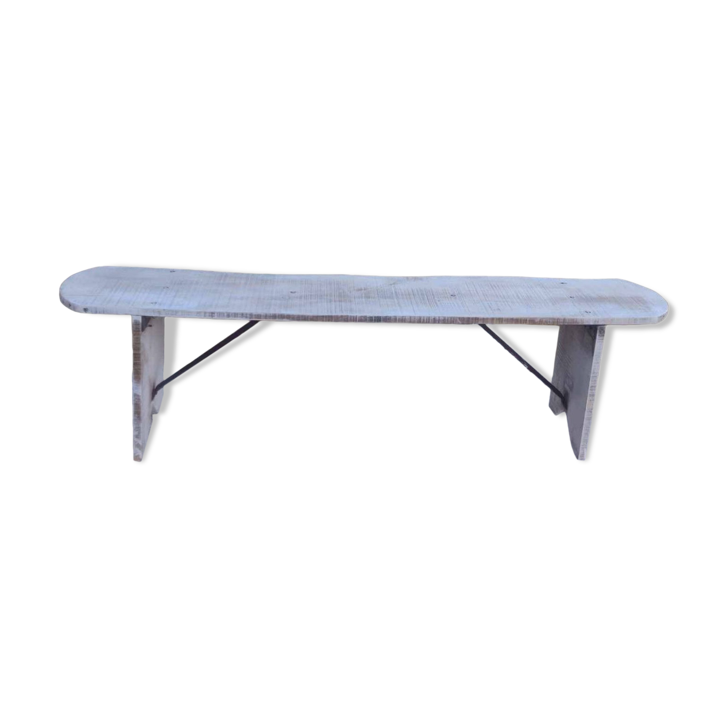 White patinated bench