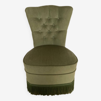 Fauteuil velours crapaud