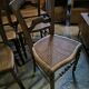 Set of 6 chairs in solid walnut and caning, circa 1870