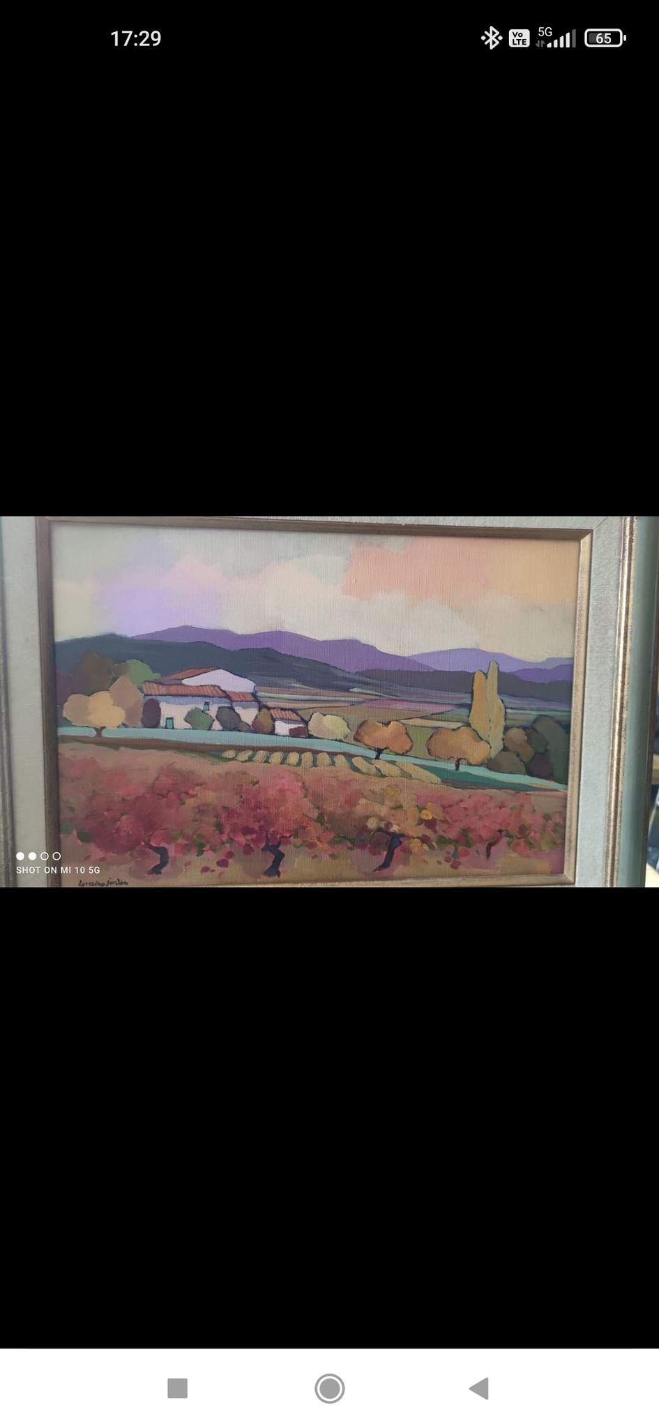 Tableau par Lorraine Jordan intitulé le mas à Lacoste