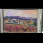Tableau par Lorraine Jordan intitulé le mas à Lacoste