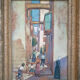 Painting on wood 50X38 cm gilded frame