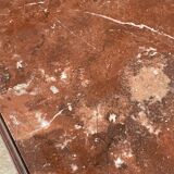 Antique bedside table in wood and marble