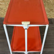 1960s 1970s Serving Cart Dinette Side Table Orange Space Age Design