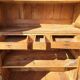 Louis xv cabinet in walnut gendarme’s hat
