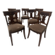 Suite de sept chaises en acajou massif XIX siècle