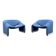 2x Artifort Groovy F598 (M-chair) blue, perfect state! Pierre Paulin