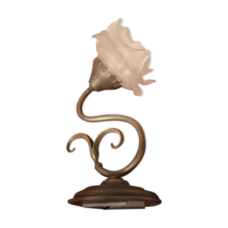 Wall lamp art deco petals pink glass paste 3 layers