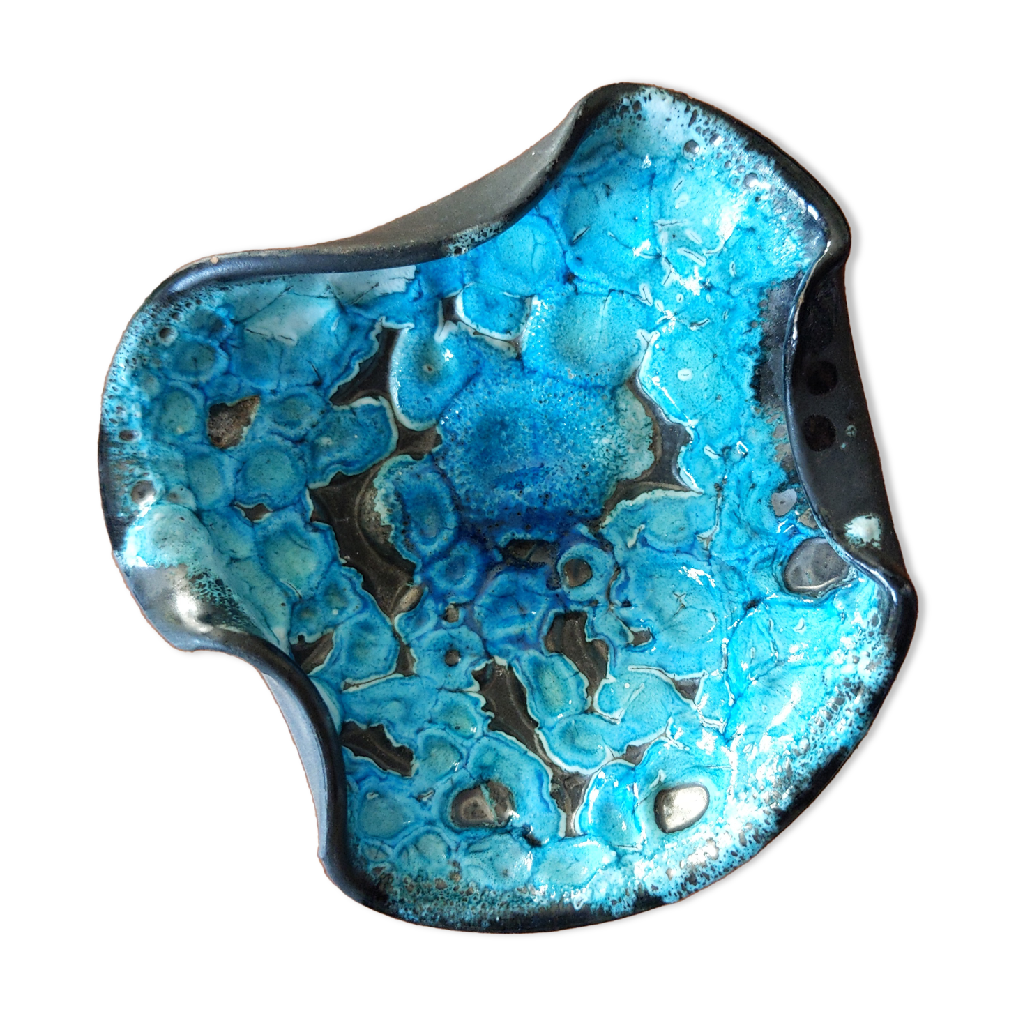 Old ashtray ice cream parlour enamels handmade vintage