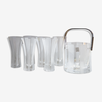 Service verres cocktail crystal plomb italie 70