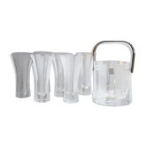 Service glasses cocktail crystal lead italy 70