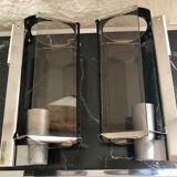 Smoked glass wall lamps