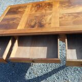 large double-sided walnut desk 3 drawers 2 pulls