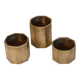 Set of 3 Swedish brass candlesticks