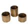 Set of 3 Swedish brass candlesticks