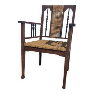 Vintage fauteuil chaise - tressees