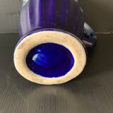 Ceramic pitcher enamels blue