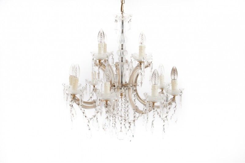 Crystal chandelier, Western Europe, mid-20th century.