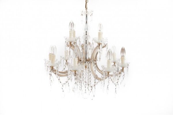 Lustre en cristal, Europe occidentale, milieu du XXe siècle.