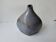 Vase Gris en céramique émaillée forme libre - Hauteur 17cm