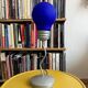 Small blue lamp bulb postmodern 90s Pop Art style