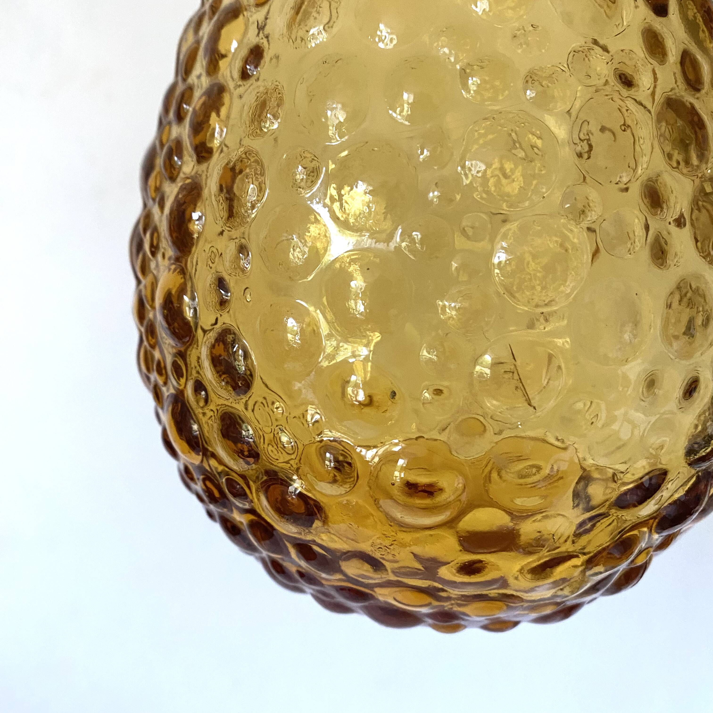 Empoli amber glass carafe, Italy