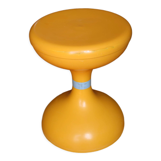 Orange plastic stool Space age 70s