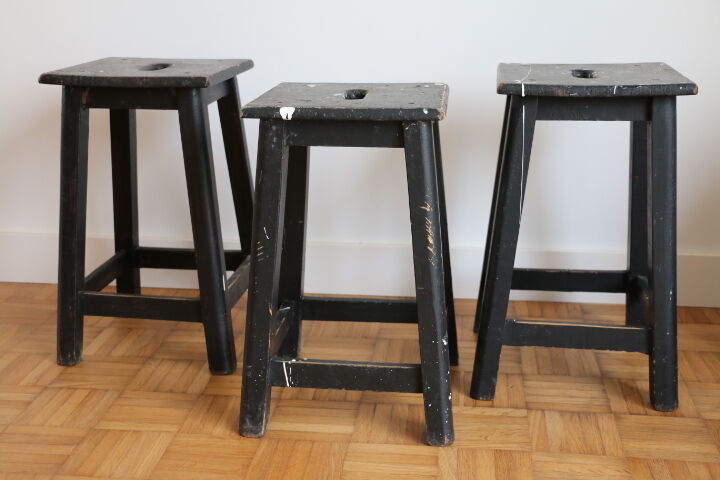 Black oak stool 460mm