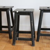 Black oak stool 460mm