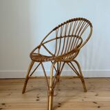 Fauteuil vintage en rotin