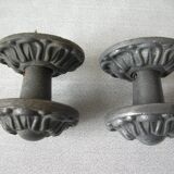 Set of 2 cast iron metal door handles 7.3 cm old door locksmith