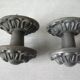 Set of 2 cast iron metal door handles 7.3 cm old door locksmith