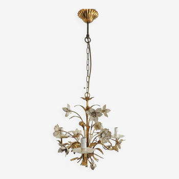 Vintage metal chandelier by hans kogl, 1970 made by the florentine house masca.