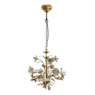 Vintage metal chandelier by hans kogl, 1970 made by the florentine house masca.