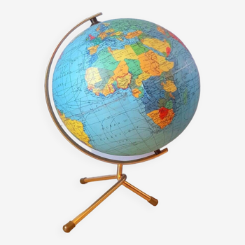 Globe terrestre tripode 1969