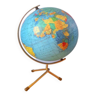 Globe terrestre tripode 1969