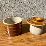 Water butter dish Stoneware Berry pottery vintage 60s