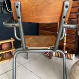 Old Mullca school chair with armrests