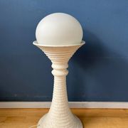 White ceramic floor lamp Mid-Century Space Age by Doria Leuchten
