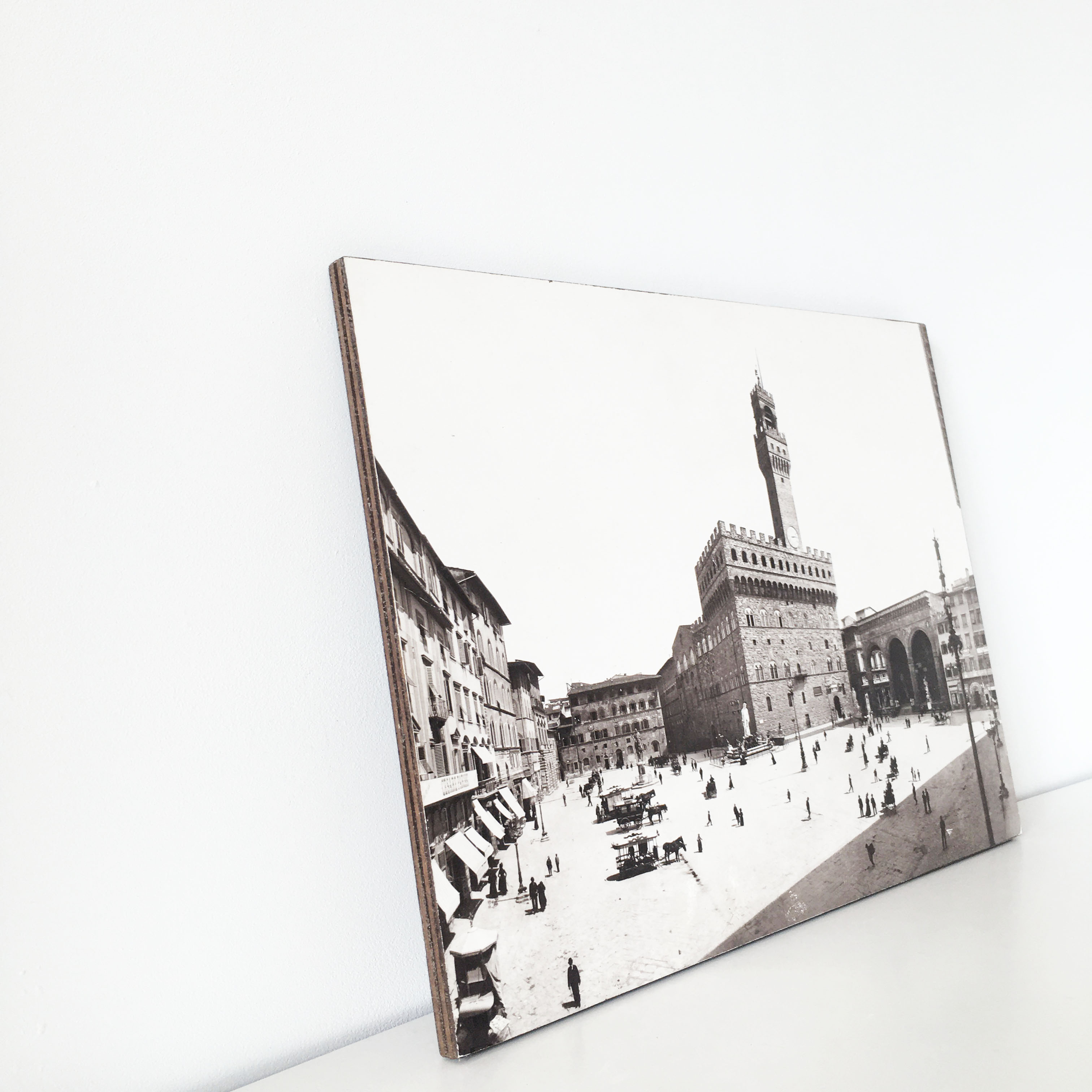 Photograph on wood panel - Florence Italy