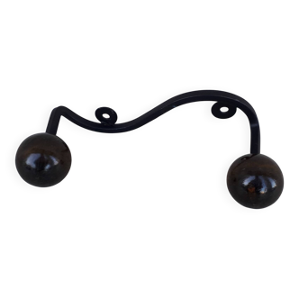 Coat rack with two hooks