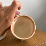 6 cups in vintage slip