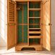 Parisian Art Deco wardrobe, renovated with raw wood.