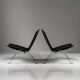 Black Leather Vintage Poul Kjaerholm PK22s for E. Kold Christensen 1960s