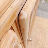 Mado buffet in wood, marble and copper, restored