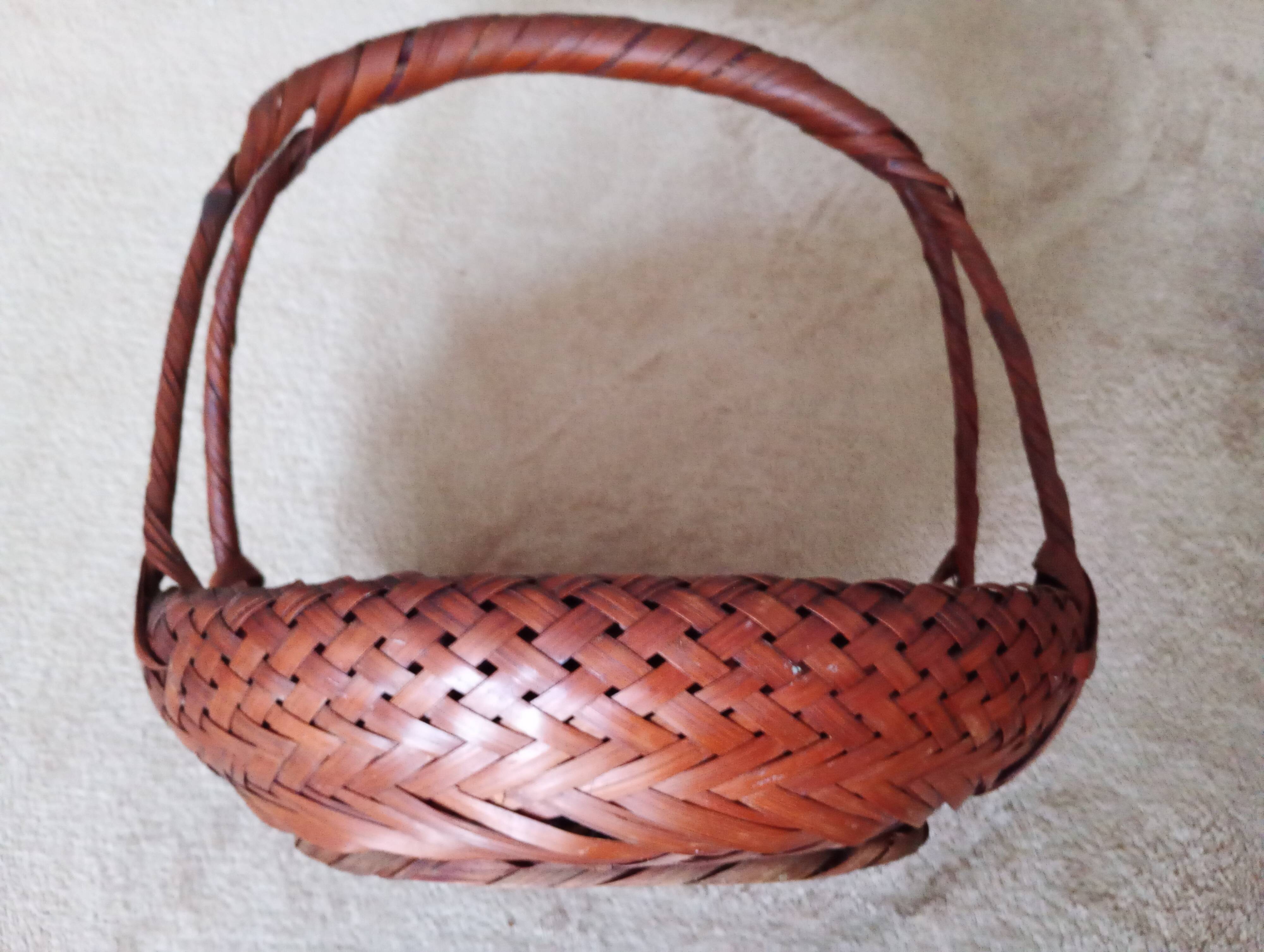 Japanese woven bamboo basket Ikebana
