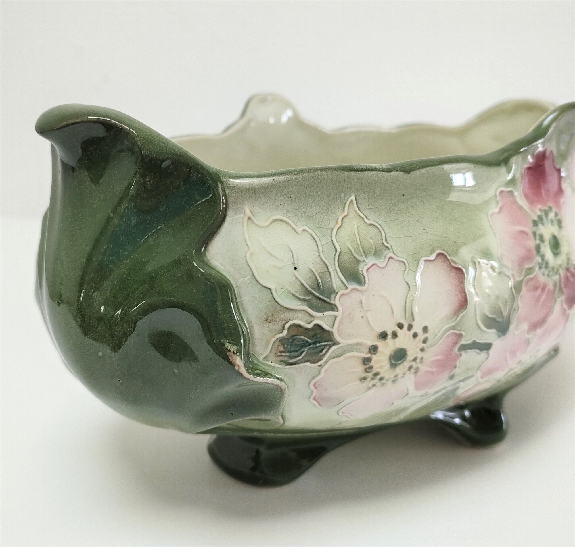 Art Nouveau gardener Keller and Guérin Earthenware St Clément decorated with flowers