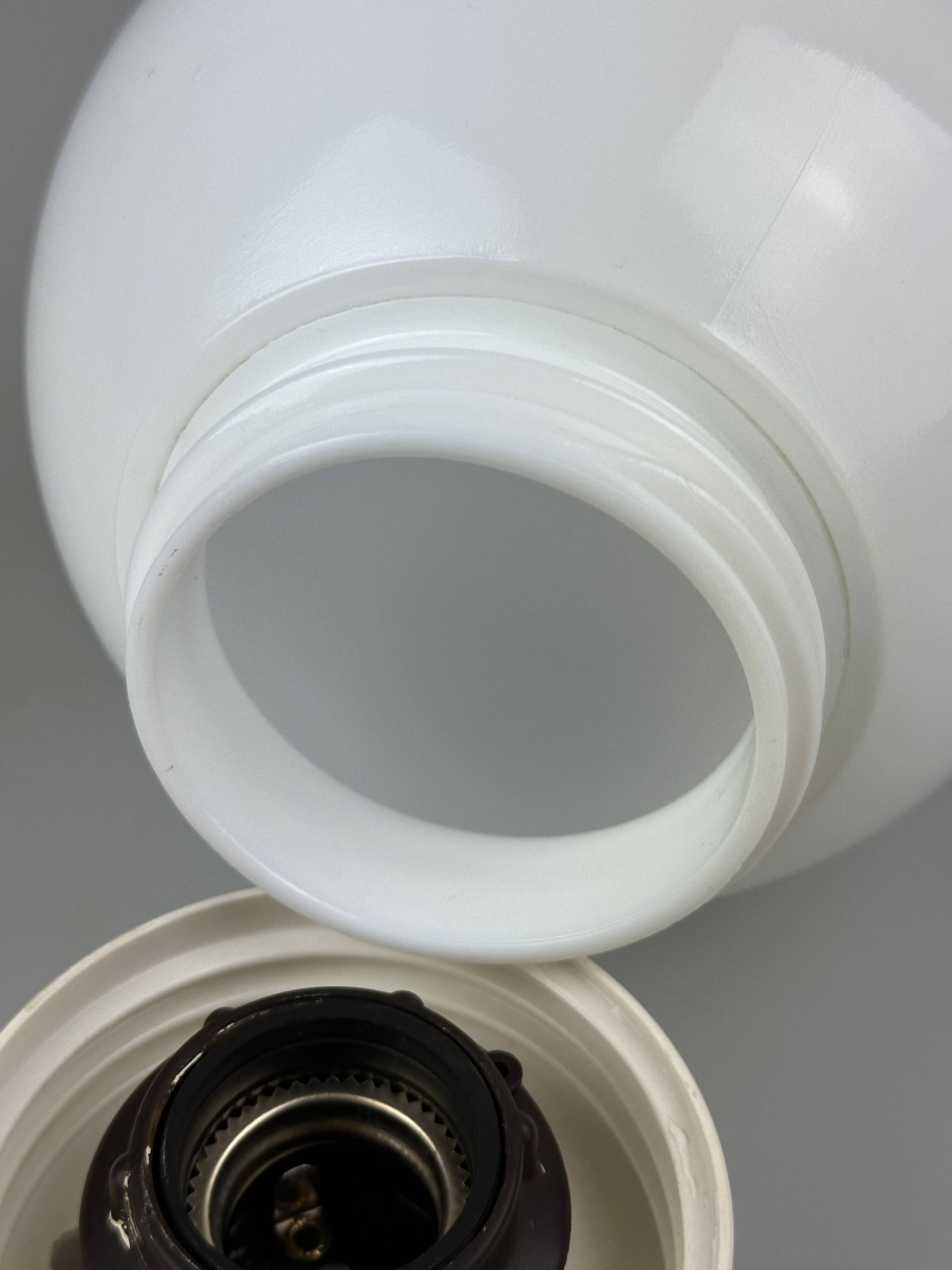 50s 60s lamp light wall lamp cellar lamp plastic & glass Bauhaus