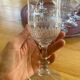 11 chiseled crystal wine glasses