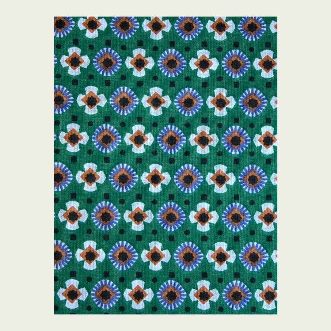 Vintage green oak chest of drawers from the 1960s.